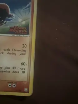 Piloswine 13/109 Holo Team Rocket Returns Pokemon Card 2004 heavily played - Image 4