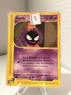 Pokemon TCG Gastly 109/165 Expedition Base Set Regular Common e-Reader 2002 - Image 1