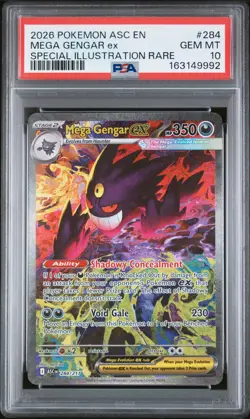 2026 POKEMON ASC EN-ASCENDED HEROES #284 MEGA GENGAR EX PSA 10 - Image 1