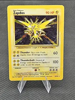Pokemon TCG Zapdos Base Set 16/102 Holo 1999-2000 Wizards Base Set Copyright... - Image 1