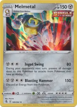 Pokemon TCG Fusion Strike - Melmetal 189/264 (Holo) - Image 1