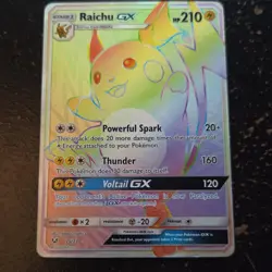 Pokemon TCG Raichu GX Secret Rare Full Art Holo 75/73 Shining Legends 210 HP - Image 1