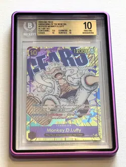 2023 ONE PIECE CG MONKEY D LUFFY OP05-119 GEAR 5 SEC ALT ENGLISH BGS PRISTINE 10 - Image 1