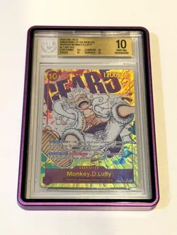 2023 ONE PIECE CG MONKEY D LUFFY OP05-119 GEAR 5 SEC ALT ENGLISH BGS PRISTINE 10 - Image 2