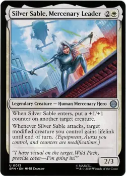 Silver Sable, Mercenary Leader - 0013 - Marvel's Spider-Man - MTG SHIPS NOW NM/M - Image 1