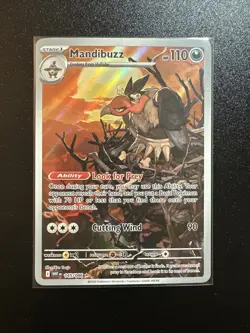 Mandibuzz 145/086 Scarlet & Violet White Flare Illustration Rare Pokemon Card NM - Image 1