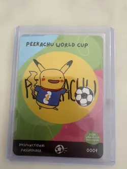 Dysfunctional Passholder Pokenot Peekachu (Pokemon Pikachu) World Cup Card - Image 1