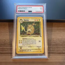Raichu 1999 Pokemon Fossil Holo Rare #14/62 PSA 7 Unlimited Edition - Image 1