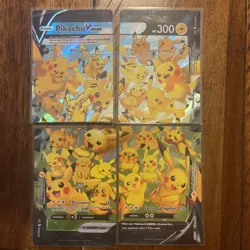 Pokemon Pikachu V-Union 4 Cards SWSH Sword & Shield Promo Cards Holo TCG - Image 1