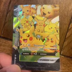Pokemon Pikachu V-Union 4 Cards SWSH Sword & Shield Promo Cards Holo TCG - Image 4