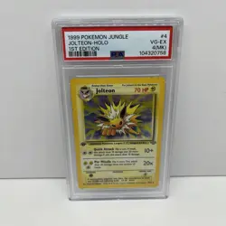 1999 Pokemon 1st Edition Jungle Jolteon Holo Rare #4 Graded PSA 4 MK READ - Image 1