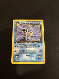 Wizards Pokemon TCG Team Rocket Dark Blastoise 20/82 Rare 1st Ed Regular 70HP - Image 1