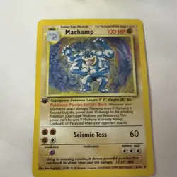 Pokemon Machamp Base Set 8/102 Holo Rare 1st Edition 100 HP English 1999 WOTC - Image 2