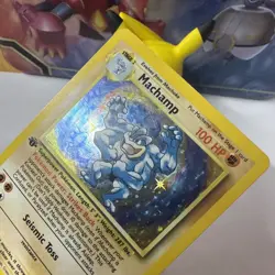 Pokemon Machamp Base Set 8/102 Holo Rare 1st Edition 100 HP English 1999 WOTC - Image 3