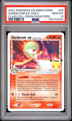 2021 POKEMON CELEBRATIONS CLASSIC COLLECTION #93 GARDEVOIR EX-HOLO PSA 10 - Image 1