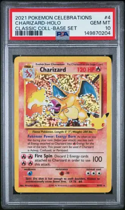 Charizard PSA 10 - 4/102 - 25th Anniversary Classic Col - Celebrations - Pokemon - Image 1