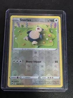 Snorlax 109/159 Rare Crown Zenith Pokemon Reverse Holo Near Mint - Image 1
