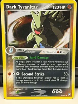 Pokemon TCG Dark Tyranitar Deck Exclusives 020/109 Holo Rare English 120HP 2004 - Image 1