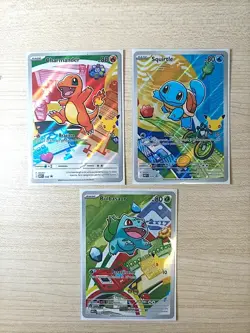 Pokemon Trio Kanto Charmander Squirtle Bulbasaur MEP 037 038 039 ITA Promo - Image 1