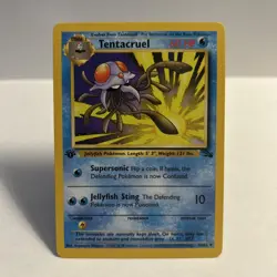 First Edition Tentacruel 44/62 Fossil Regular Pokemon TCG Vintage - Image 1
