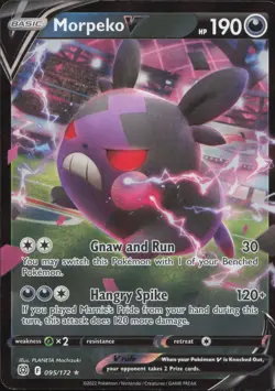 Morpeko V 095/172 Holo V Rare Brilliant Stars Pokemon Near Mint - Image 1