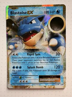 Pokemon TCG Blastoise EX Holo Rare Card 21/108 XY Evolutions Nm - Image 1