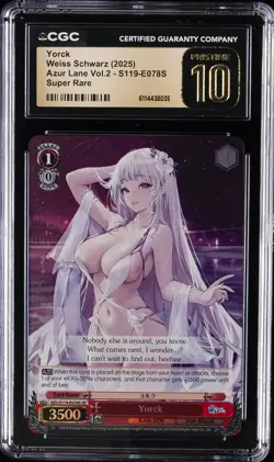 2025 WEISS SCHWARZ AZUR LANE VOL.2 SR #E078 YORCK CGC 10 PERFECT - Image 1