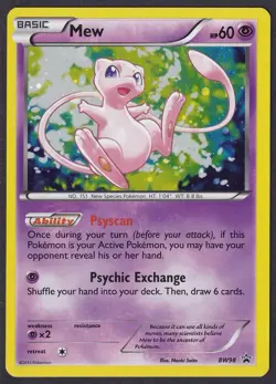 Pokemon Mew BW98 Holo Black Star Promo - Image 1