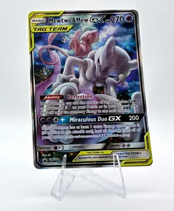 The Pokemon Company Mewtwo & Mew GX SM191 SM Black Star Promo TAG TEAM Holo - Image 1