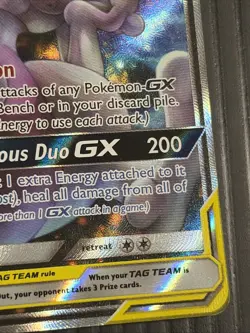 Pokemon Mewtwo & Mew GX SM191 SM Black Star Promo TAG TEAM GX Holo Scratched - Image 4