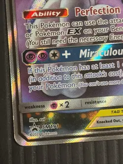 Pokemon Mewtwo & Mew GX SM191 SM Black Star Promo TAG TEAM GX Holo Scratched - Image 5