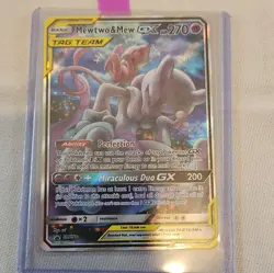 Mewtwo & Mew GX TAG TEAM GX Promo Holo SM191 SM Promo English 270HP 2019 - Image 1