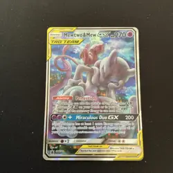 Mewtwo & Mew GX SM191 SM Black Star Promo TAG TEAM GX Holo English - Image 1