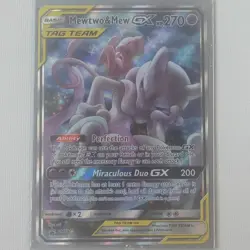 Pokemon Mewtwo & Mew GX SM191 TAG TEAM GX Promo Holo English SM 270 HP - Image 1