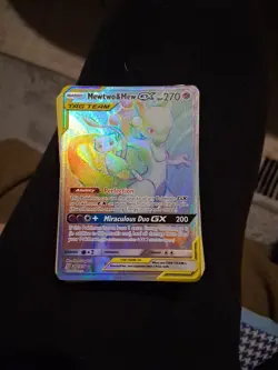 Pokemon Mewtwo & Mew GX TAG TEAM SM191 Promo Holo Card SM Psychic 270 HP - Image 1