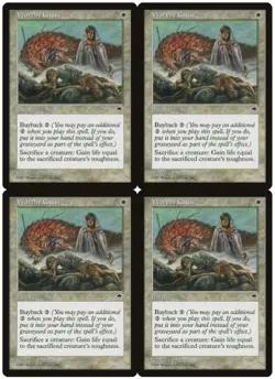 MTG Worthy Cause x4 Tempest Uncommon LP Playset - Image 1