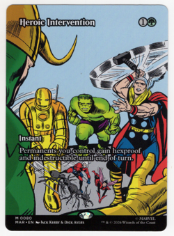 Heroic Intervention (Borderless) 0080 Marvel Universe Eternal-Legal (MAR) MTG NM - Image 1