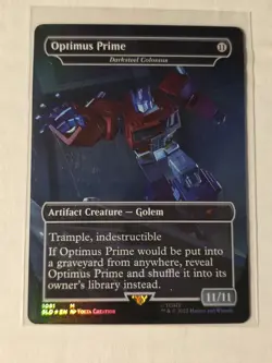 Optimus Prime Darksteel Colossus Foil Magic the Gathering Transformers SLD - Image 1