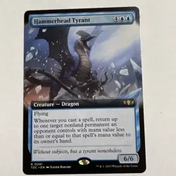 Hammerhead Tyrant (Extended Art) Commander: Tarkir: Dragonstorm Rare - Image 1