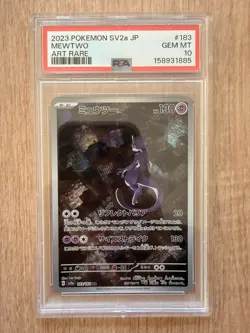 Mewtwo 183/165 AR Pokemon 151 SV2a JP Art Rare PSA 10 Gem Mint 2023 - Image 1