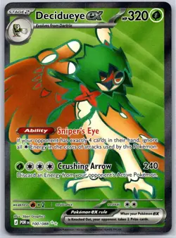 Decidueye ex 100/088 Holo Ultra Rare Perfect Order Pokemon Near Mint - Image 1