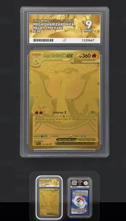 Mega Charizard X EX Phantasmal Flames 2025 130/094 Full Art Holo Ace 9 - Image 1