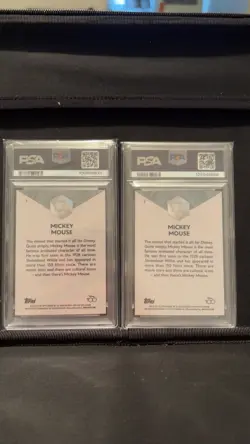 2023 TOPPS CHROME DISNEY100 #1 MICKEY MOUSE PSA 10 + PSA 9 - Image 3
