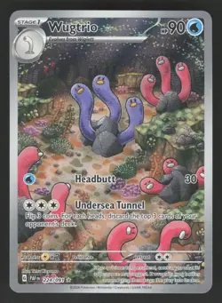 Wugtrio 224/091 Pokemon TCG SV: Paldean Fates NM - Image 1