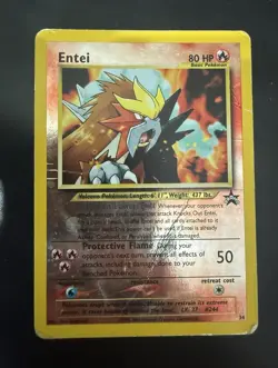Entei 34/53 Wotc Promo Reverse Holo Heavily Played/Damaged - Image 1