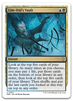 Lim-Dul's Vault (White Border) #87 (NM) Mystery Booster 2 MB2 Magic MTG - Image 1
