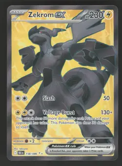 Zekrom ex 158/086 Pokemon TCG SV: Black Bolt NM - Image 1