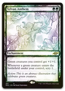 Sylvan Anthem (Showcase) #357 (Foil) (NM) Modern Horizons 2 MH2 Magic MTG - Image 1