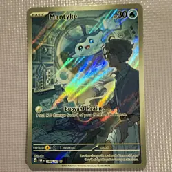 Pokemon TCG Mantyke 189/182 SV04 Paradox Rift Illustration Rare Full Art Holo - Image 1