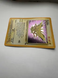 Pokemon Zapdos Holo Fossil 15/62 WOTC Vintage 1999 – LP Good Condition - Image 2